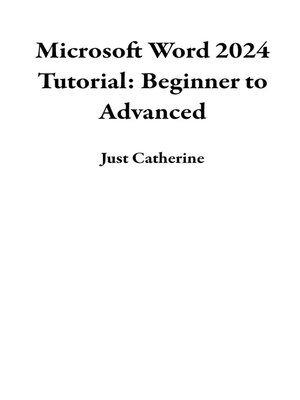 cover image of Microsoft Word 2024 Tutorial
